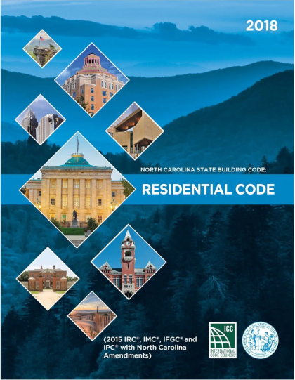 Construction: North Carolina State Building Code: Residential Code 2018